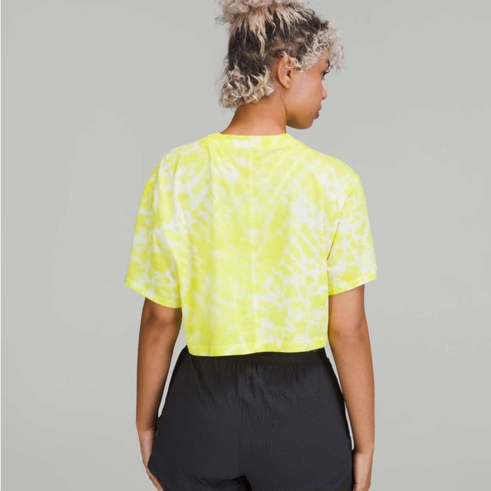 Lululemon All Yours Cropped Cotton T-Shirt *Tie Dye - Picture 2 of 7